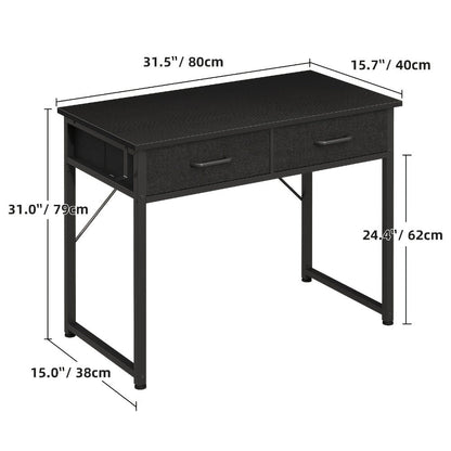 32-Inch Computer Desk with Storage Drawers and Multiple Color Options detail image - detail view 12