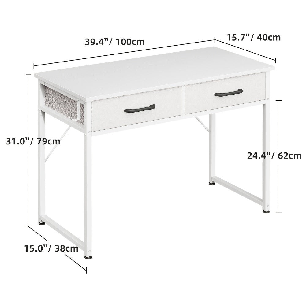 32-Inch Computer Desk with Storage Drawers and Multiple Color Options detail image - detail view 14