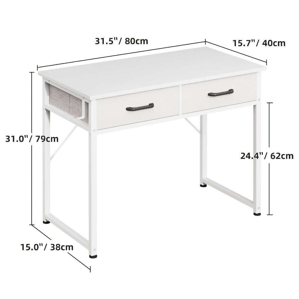 32-Inch Computer Desk with Storage Drawers and Multiple Color Options detail image - detail view 4