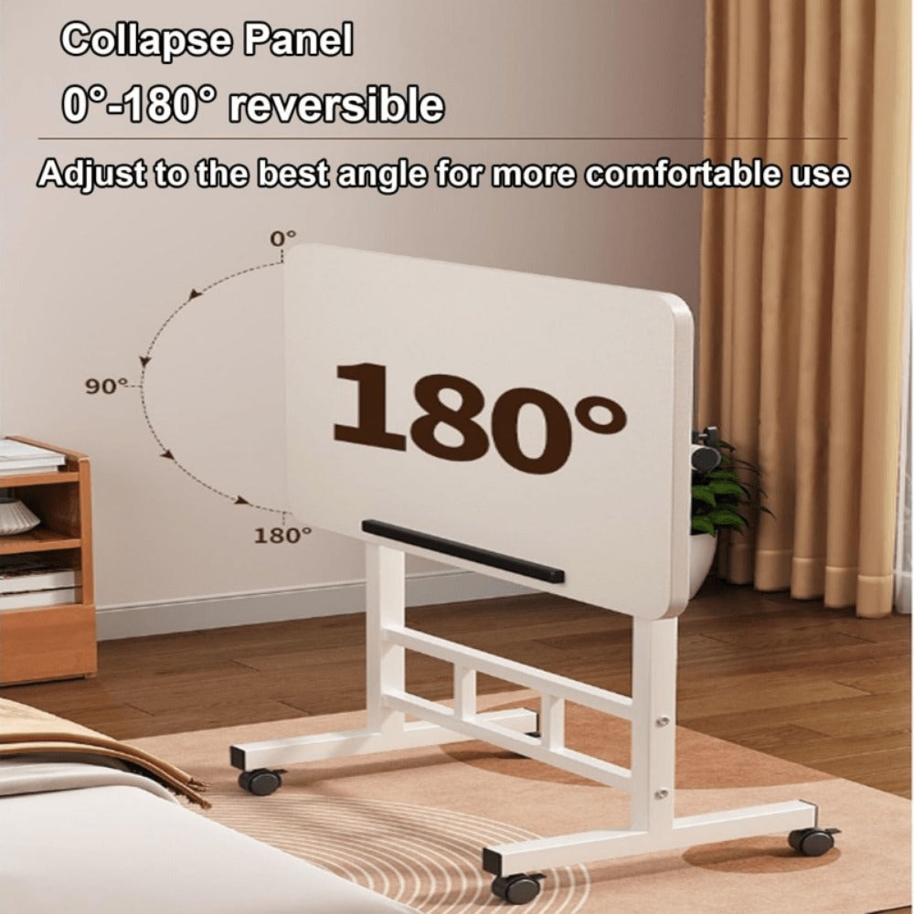 32-Inch Foldable Standing Desk with Adjustable Height and Rolling Wheels for Home Office detail image - detail view 10