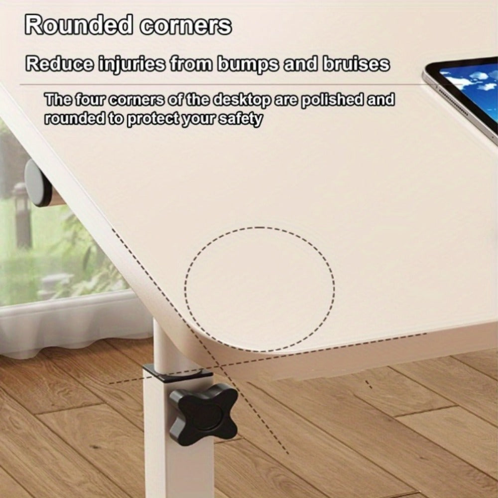 32-Inch Foldable Standing Desk with Adjustable Height and Rolling Wheels for Home Office detail image - detail view 11