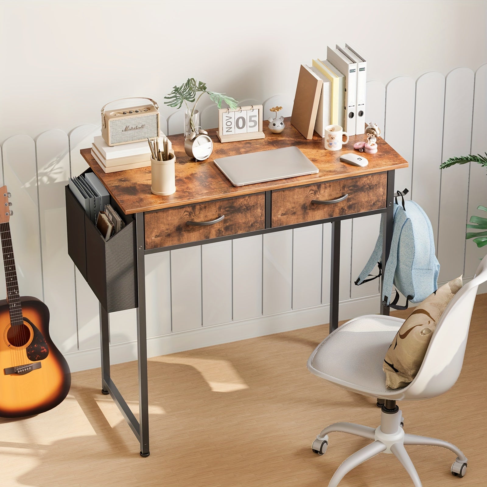 Computer Desk shown in the 32-IN RUST BROWN option