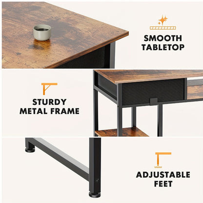 32-Inch Metal Computer Desk, Writing and Study Desk for Work, Display, and Everyday Use detail image - detail view 8