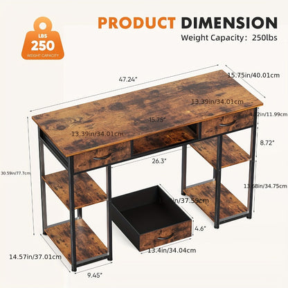 32-Inch Metal Computer Desk, Writing and Study Desk for Work, Display, and Everyday Use detail image - detail view 9