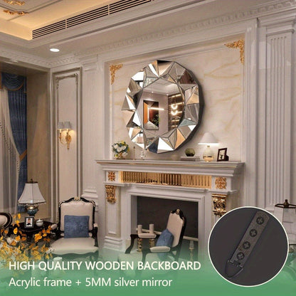 32-Inch Round Bathroom Mirror for Dressing and Daily Routines detail image - detail view 10