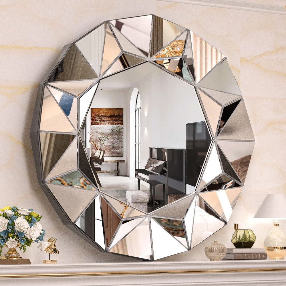 32-Inch Round Bathroom Mirror for Dressing and Daily Routines detail image - detail view 8