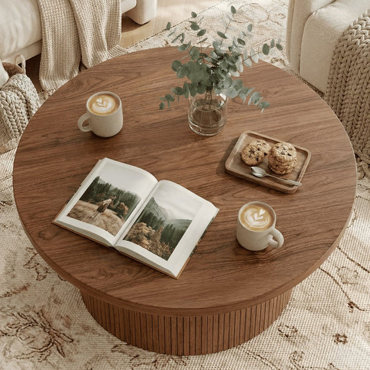 Coffee Table, Round 32 Inch for Living Room Small Spaces - Modern Center Table with Sturdy shown in the main product view