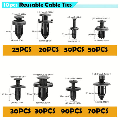 Car Retainer Clips Push Fasteners Kit Bumper Plastic Rivets Assortment for Auto Interior Exterior Trim Panel Body Clips - 113 to 928 Pcs