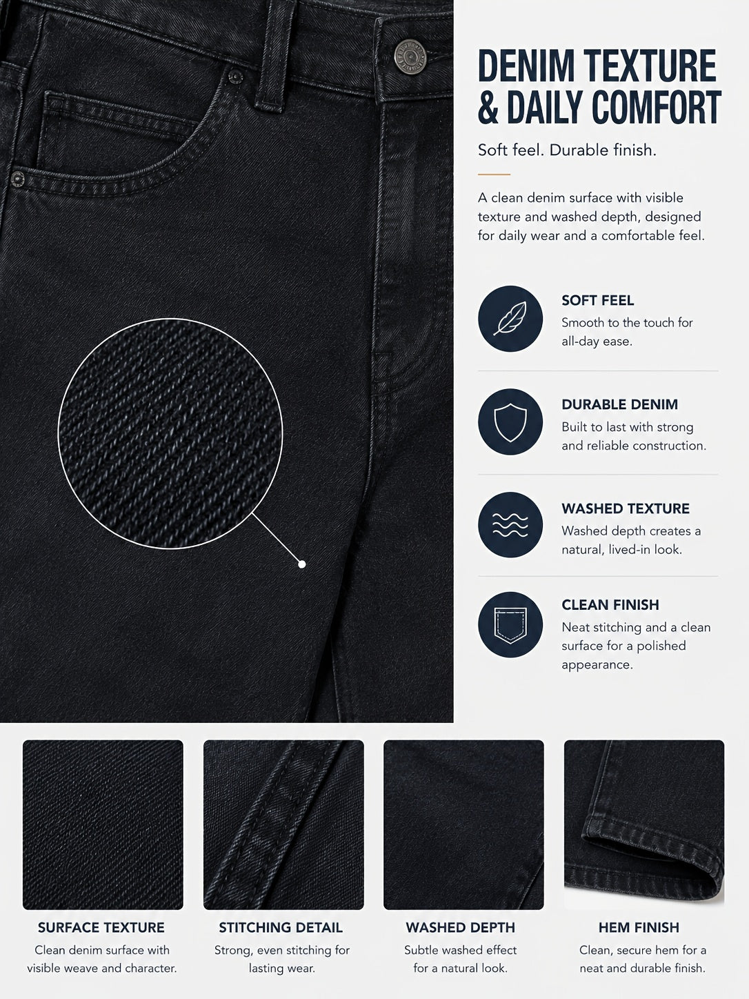 Men's Denim Shorts - Relaxed Fit With Pockets