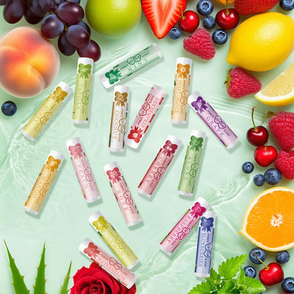 Flavored Lip Balm Set 16 Pack – Assorted Scented Moisturizing Lip Balms for Long-Lasting Hydration & Natural Shine | Bulk Lip Care Kit for Dry Lips | Gift Set for Women, Girls & Teens, All Skin Types