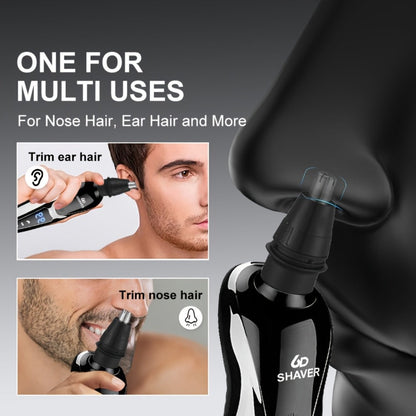 Electric Shaver for Men 3D Floating Blade 3-in-1 Beard Trimmer Digital Display USB Rechargeable Portable Grooming Kit Standalone 3-in-1 or 4-in-1 Set
