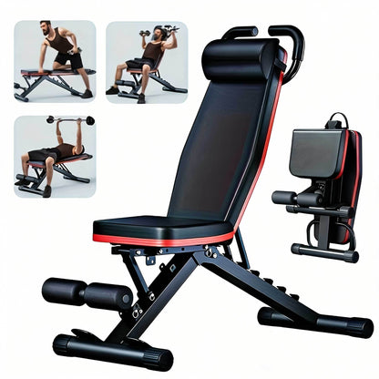 Adjustable Weight Bench 14-in-1 Foldable – 1000 lbs Capacity, 6 Incline Levels, Incline Decline Flat for Home Gym Full Body Workout