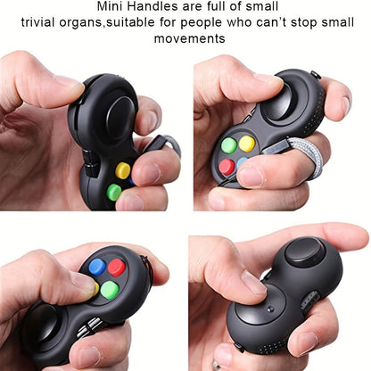 Fidget Controller Cube 3-Pack – 8 Fidget Options Stress Relief Toy for Kids Adults ADHD Anxiety | Clickable Buttons Joystick Roller Assorted Colors