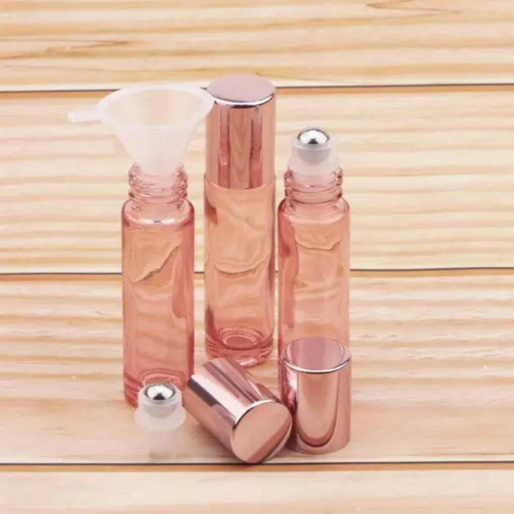 Essential Oil Roller Bottles 14 Pack 10ml – Refillable Glass Roll-On Perfume Containers with Stainless Steel Roller Balls, Opener & Funnel, Leak-Proof Travel Bottles for DIY Oils, Aromatherapy & Fragrance