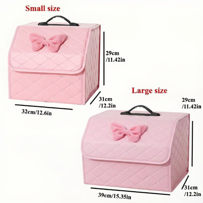 Car Trunk Storage Box Foldable Faux Leather Organizer – High-Capacity 30L/35L Vehicle Cargo Box, Multi-Pocket Space-Saving Trunk Organizer for Women, Daily Use & Road Trips