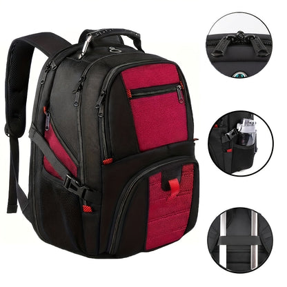 Large Laptop Backpack 50L – Fits 17 Inch Computer, Airline Approved Carry On, 3-Compartment Travel & College Backpack for Men Women | 8 Colors, Breathable Mesh Straps
