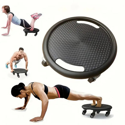 Ab Wheel Roller & Gliding Disc for Core Training - Multifunctional Ab Training Board with Quiet Wheels, Full-Body Cardio Workout Equipment, Durable PP & Stainless Steel, Gym Home Use, Men & Women