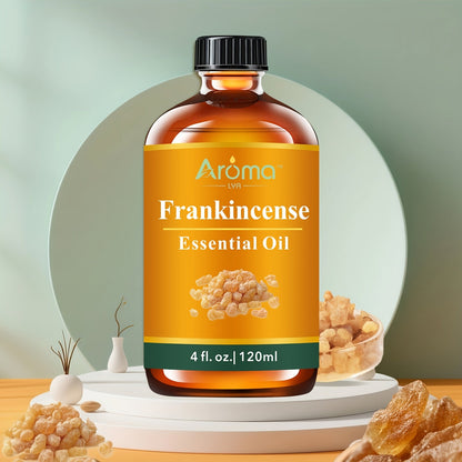 Frankincense Essential Oil 4.06oz Pure Aromatherapy Oil for Diffuser, Humidifier & Body Massage – Calming Grounding Scent for Meditation, Yoga & Relaxation, Unisex Wellness Gift