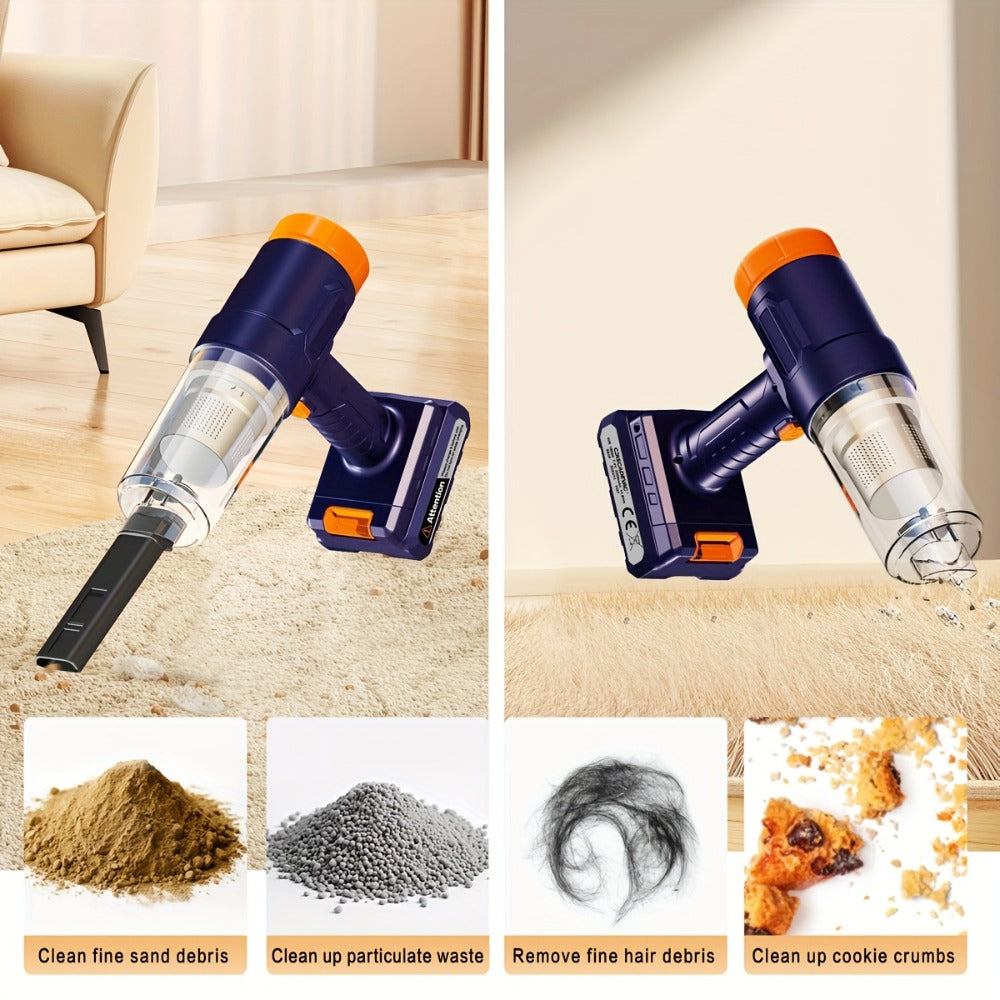Mini Handheld Cordless Vacuum Cleaner USB Rechargeable with Crevice Tool - 4Kpa Suction One-Click Dust Cup Empty for Home, Furniture, Pet Hair & Hard-to-Reach Areas, Lightweight Portable, Multiple Colors