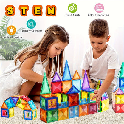 Animal Village Magnetic Building Blocks 102pcs for Kids Ages 3 4 5 6 – STEM Shape Sorting Color Recognition Toy Animal House Village Shapes Preschool Educational Gift Boys Girls Birthday Christmas