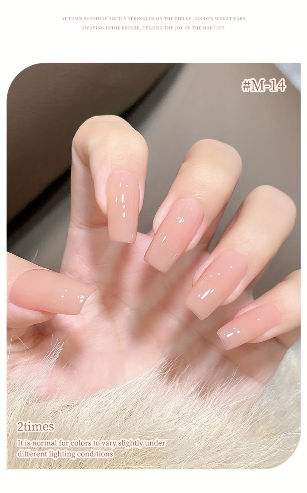 Jelly Gel Nail Polish Set 6 Colors Glass Nail Look Translucent Buildable Coverage 0.51oz Each - Semi-Permanent Soak-Off UV LED High-Gloss Salon Finish Nail Art Kit for Women Shades M14 M16 M17 M18 M19 M20