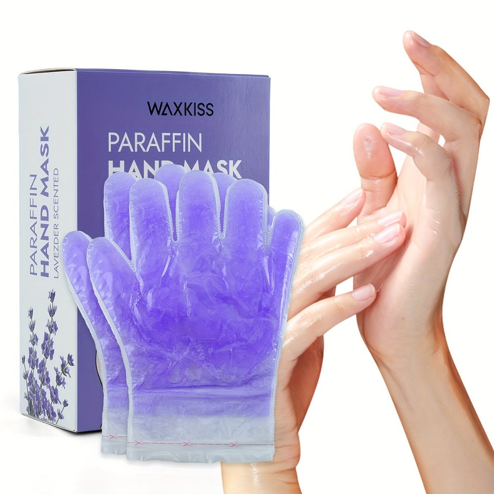 Paraffin Wax Moisturizing Hand & Foot Mask WAXKISS - Non-Greasy Skin Softening Treatment Lavender & Grapefruit Scent - Portable Spa Mask for Dry Cracked Hands Feet Skin Elasticity Women
