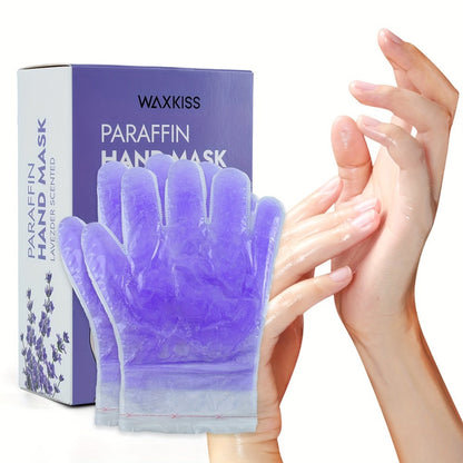 Paraffin Wax Moisturizing Hand & Foot Mask WAXKISS - Non-Greasy Skin Softening Treatment Lavender & Grapefruit Scent - Portable Spa Mask for Dry Cracked Hands Feet Skin Elasticity Women