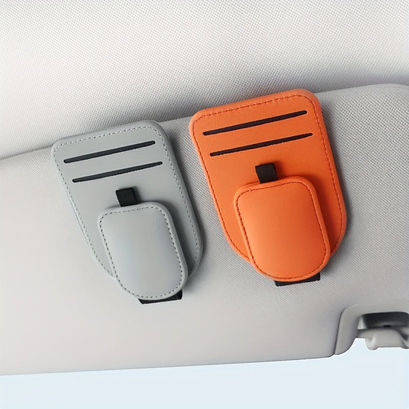 [Car Eyeglass Clip] High-Quality Car Eyeglass Clip, Multi-Functional Car Sun Visor Card Holder, In-Car Eyewear Storage Rack, Fashion Glasses Clip