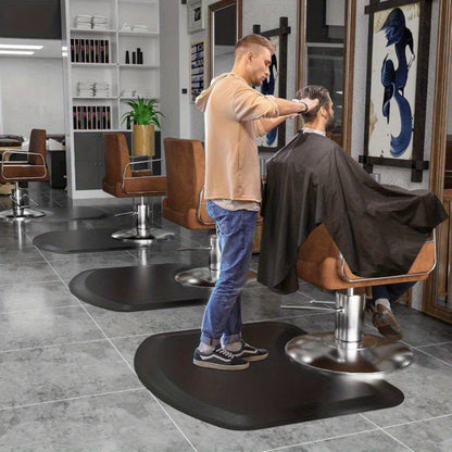 Anti-Fatigue Salon Mat for Hair Stylist with Round Cutout — Thick Non-Slip Standing Mat for Barber Chair, Hairdresser, Barbershop, Spa & Beauty Salon Professional Use