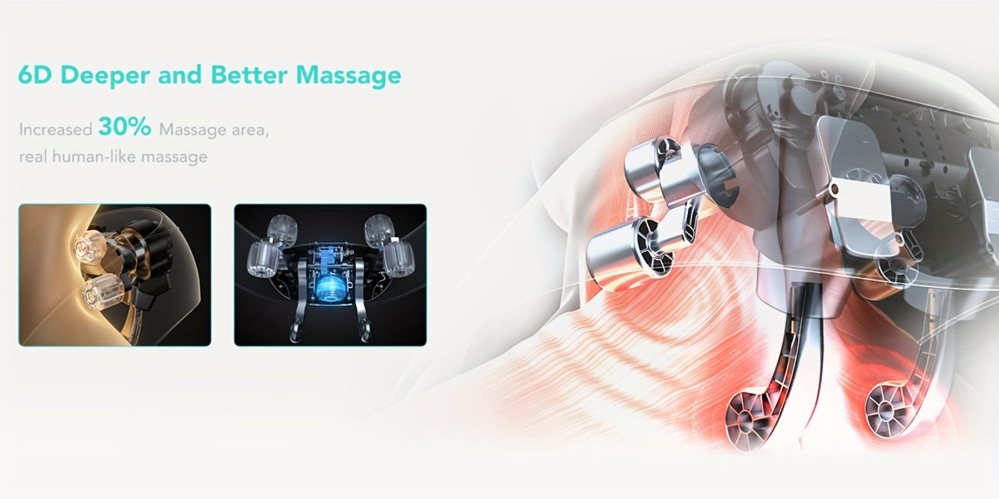 Neck Massager with Heat – 6D Shiatsu Cordless Deep Kneading Electric Massager for Neck, Shoulder, Back & Waist | 9 Modes, Hot Compress 40-45°C, 2200mAh Battery | Portable for Home, Office & Car