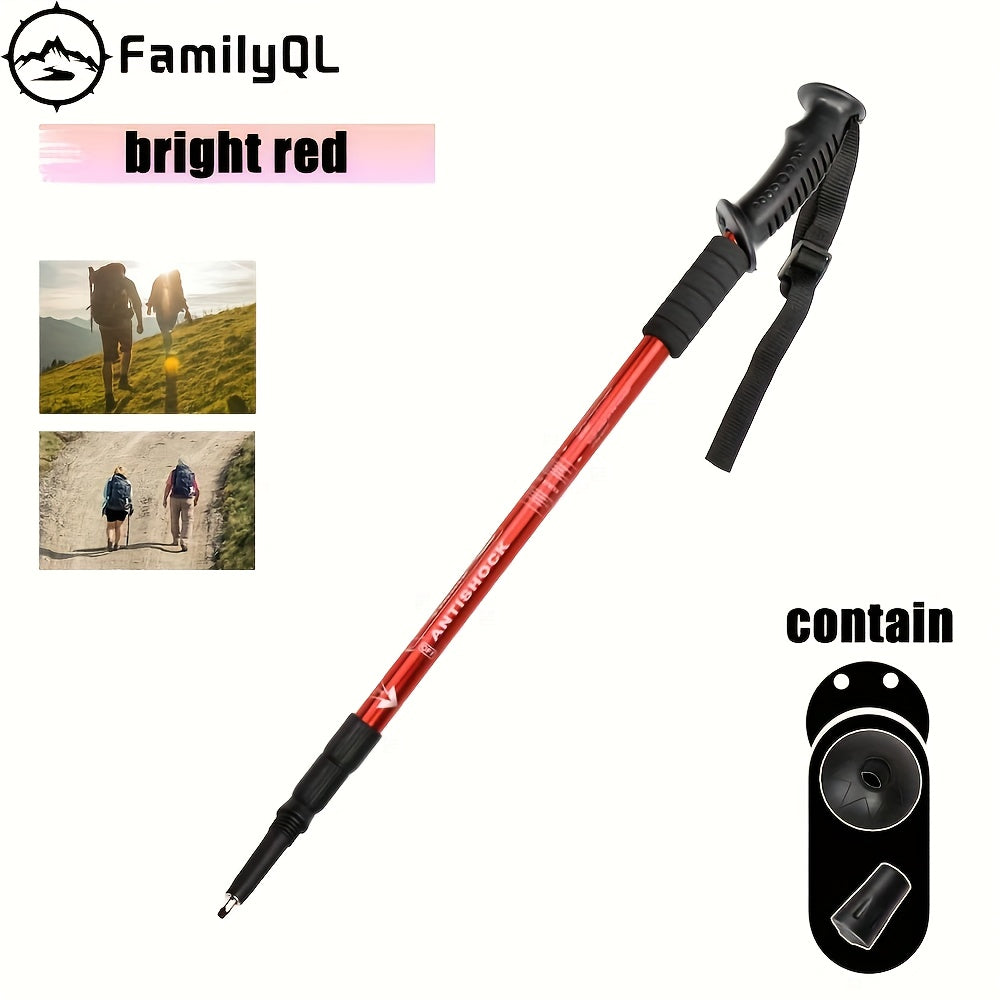 Adjustable Hiking Stick Aluminum Alloy – Lightweight Foldable Walking Pole with Quick Lock for Men & Women | Portable Trekking Cane for Camping & Outdoor