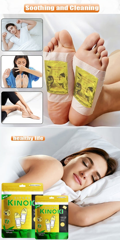 Foot Detox Pads 30 Pack Bamboo Vinegar Ginger Powder Natural Plant Ingredient Deep Cleansing Moisturizing Patches – Overnight Foot Massage Relaxation for Home Office Travel, Self-Care Wellness Gift