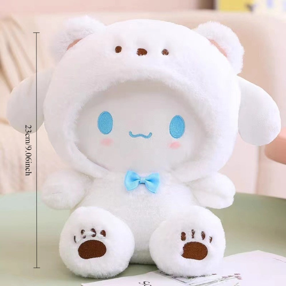 Kawaii Big-Eared Cinnamon Dog Plush Doll — Soft Stuffed Puppy Toy in White, Blue Jade & Pudding Styles for Girls Kids Teens Anime Fans Collectors | Birthday Easter Valentine Christmas Gift