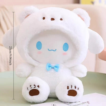 Kawaii Big-Eared Cinnamon Dog Plush Doll — Soft Stuffed Puppy Toy in White, Blue Jade & Pudding Styles for Girls Kids Teens Anime Fans Collectors | Birthday Easter Valentine Christmas Gift