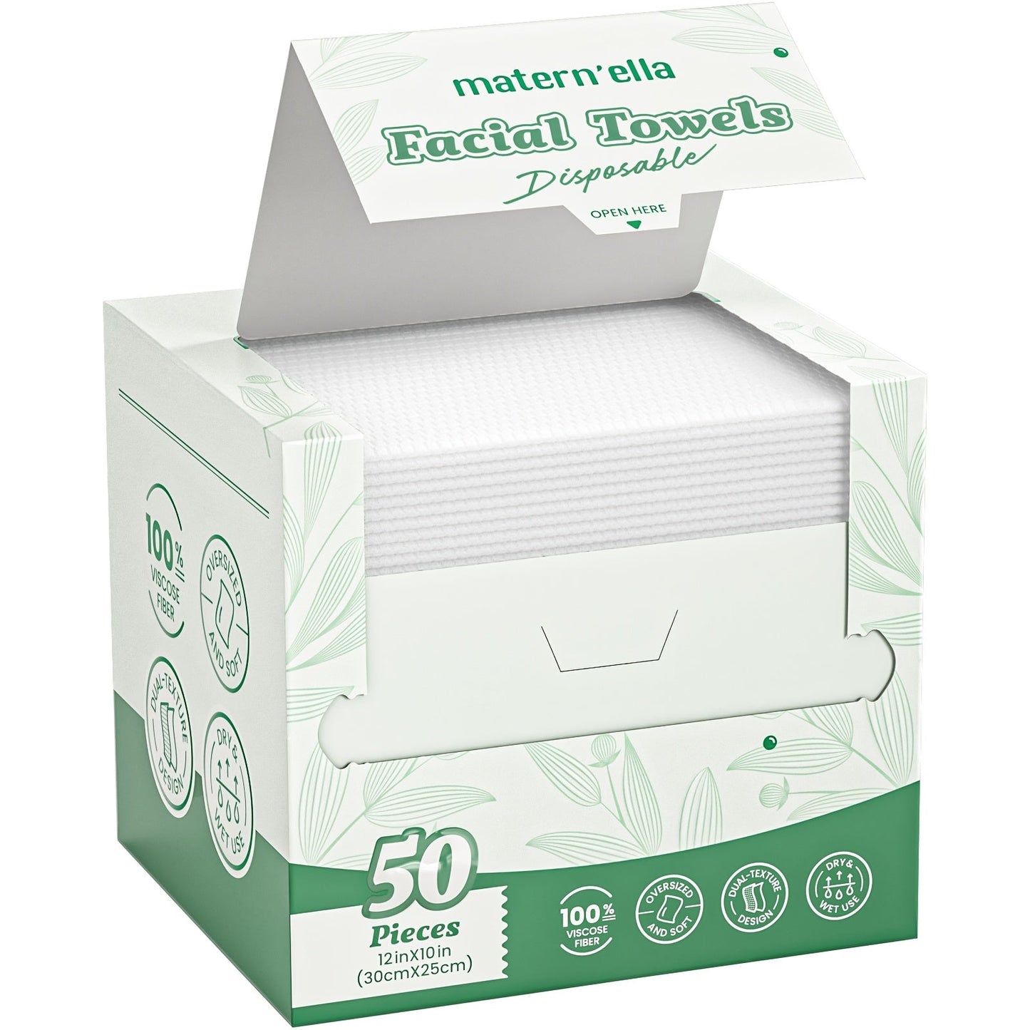 Disposable Face Towels Jumbo Ultra-Soft Extra Thick – Highly Absorbent Dry Wet Dual-Use Facial Wipes for Makeup Removal, Facial Cleansing, Spa & Travel, All Skin Types, 50 / 100 / 150 Sheets per Pack
