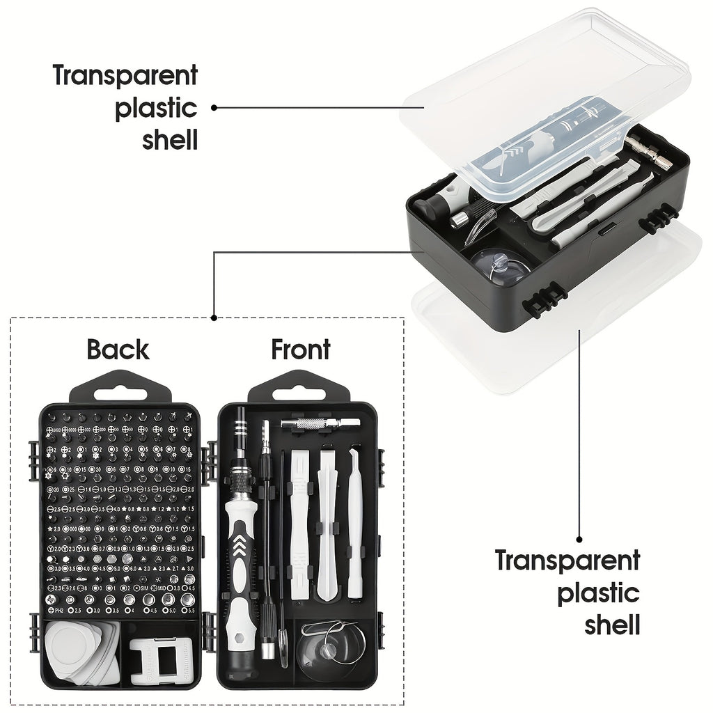 [Upgrade Screwdriver Set] 115-in-1 Upgrade Screwdriver Set| Strong Magnetic High Hardness Multifunctional Disassembly Complete Set of Tools with Special-shaped Bits