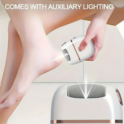 Callus Remover for Feet Electric Rechargeable Foot Grinder with 3 Grinding Heads & 2 Speed Settings – USB Portable Pedicure Tool for Cracked Heels Dry Dead Skin Removal Women Men
