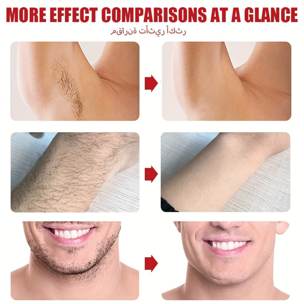 Coconut Hair Removal Cream 100g — Painless Depilatory for Women, Face Legs Armpits Bikini Area, Gentle Sensitive Skin Formula, Semi-Permanent Smooth Results