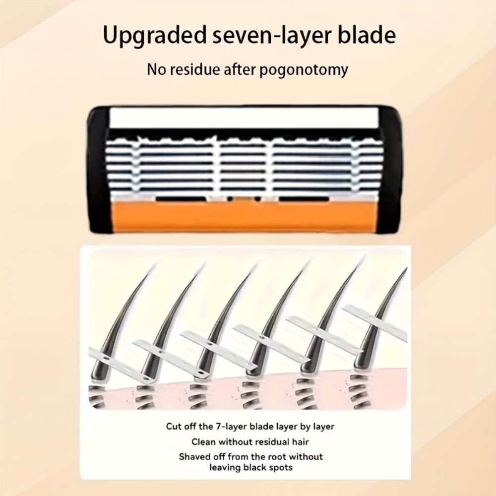 Men's Safety Razor Set 72 Blades 2 Non-Slip Handles Progressive Classic Style Painless Shaving Kit – Close Shave Replacement Blade Razor for Daily Face Neck Grooming, Birthday Father's Day Gift for Him