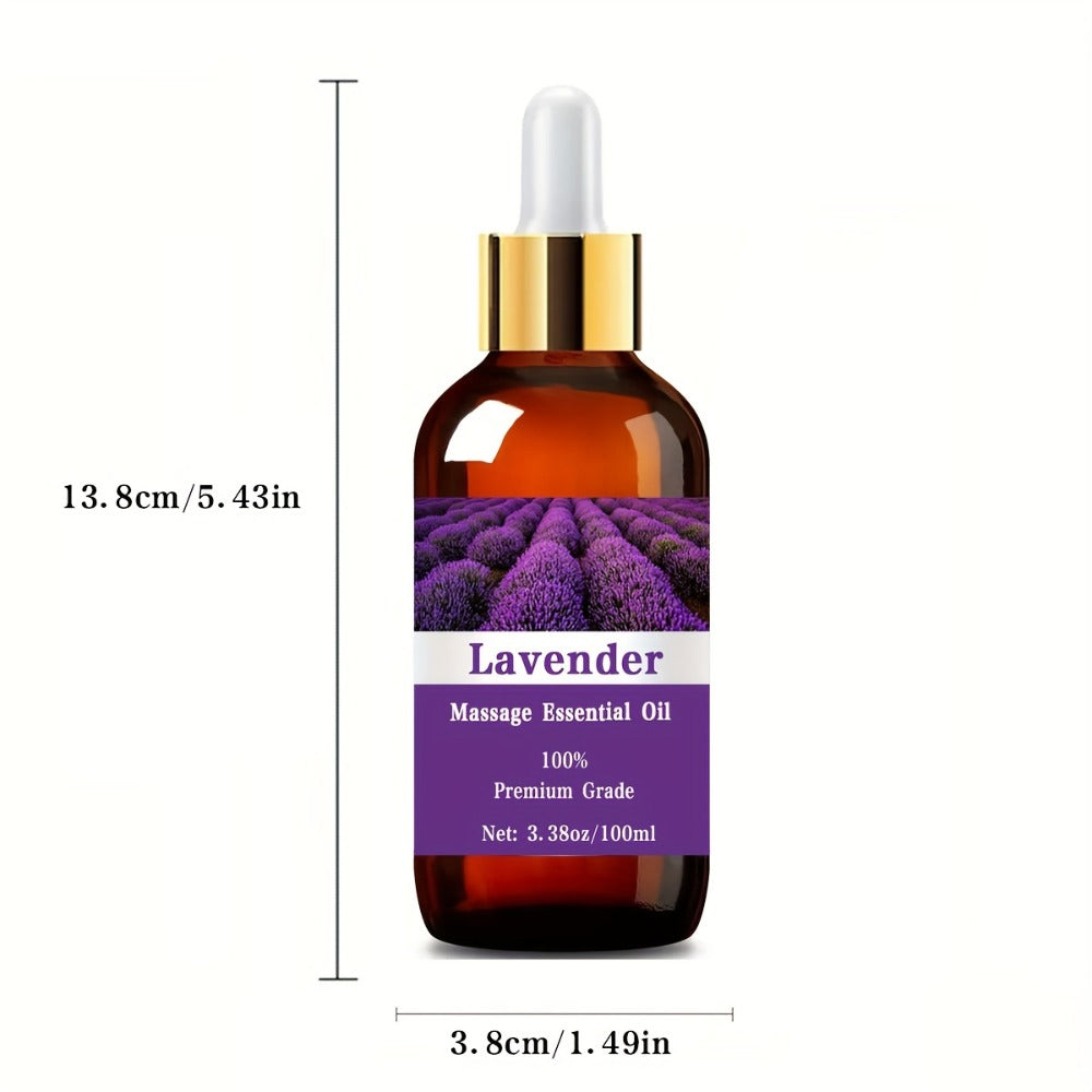 Lavender Essential Oil 100% Pure Therapeutic Grade Aromatherapy Diffuser Sleep Aid Stress Relief – Massage Hair Skin Care Relaxation Meditation Gift for Men Women 100ml 3.38oz
