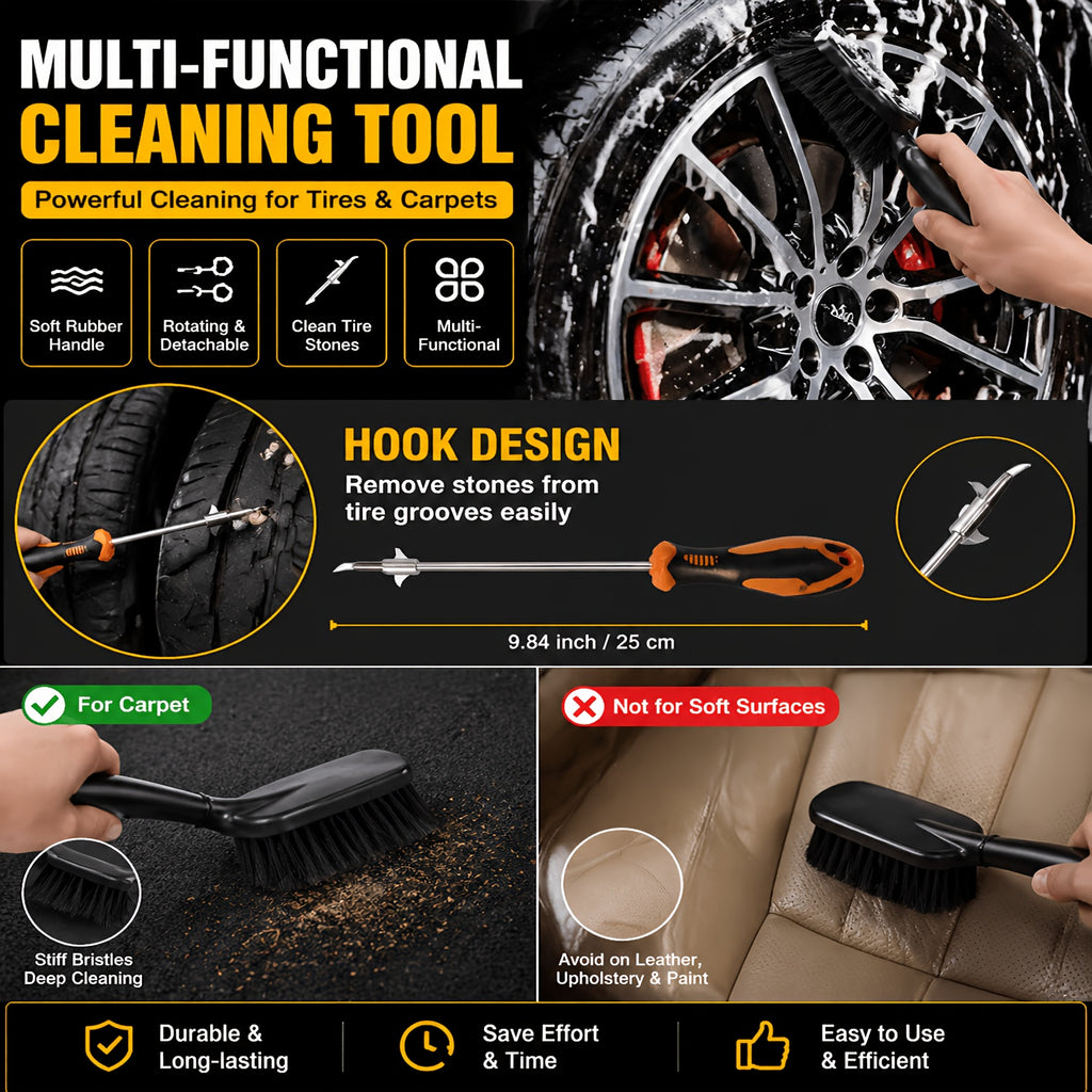 46pcs Car Cleaning And Washing Kit, Internal Detail Cleaning Kit, Equipped with High-power Handheld Vacuum Cleaner, Foldable Bucket, Windshield Tool, Snow Shovel, Tire Brush, Complete Set Of Car Care Tools, Holiday Gift for Family