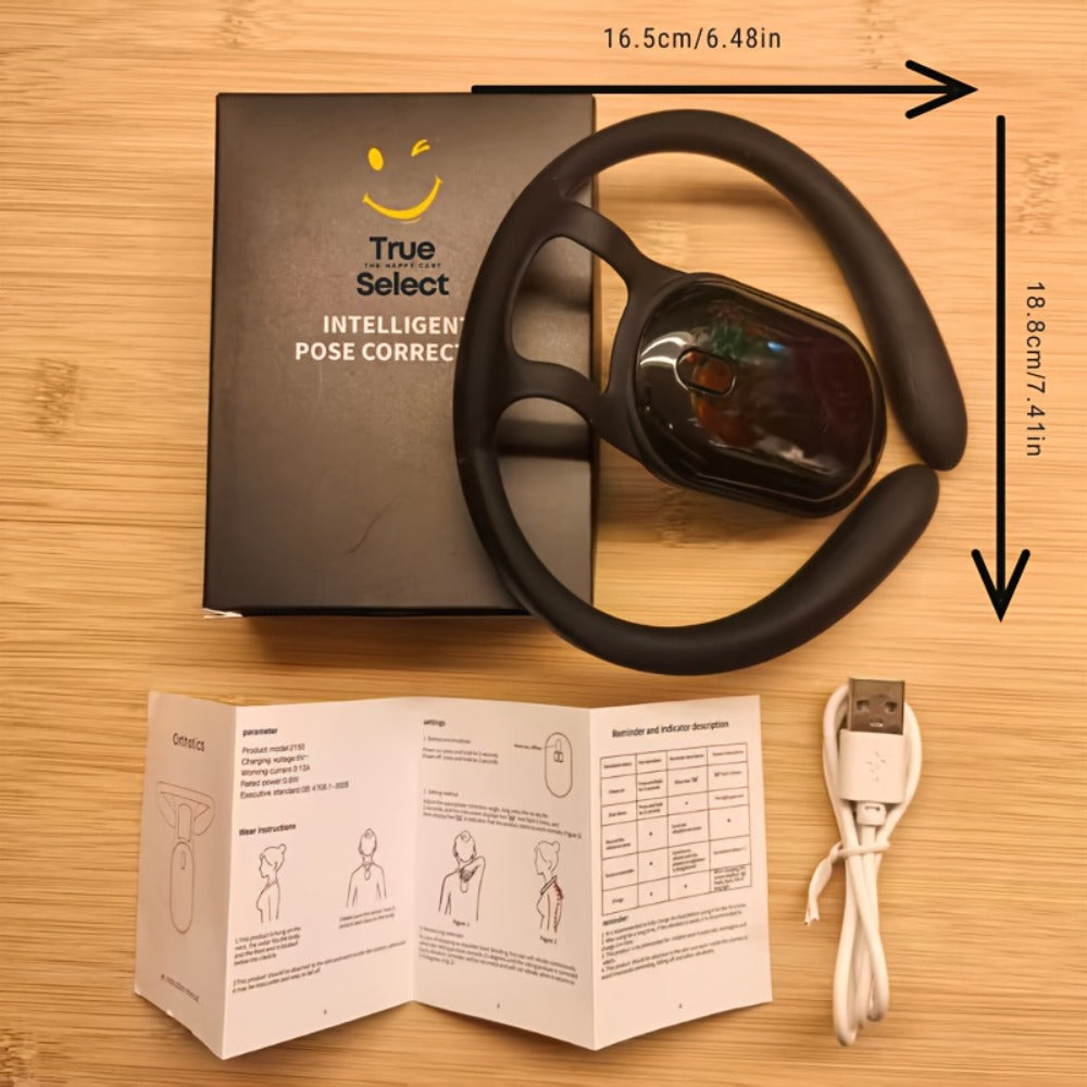 Posture Corrector Smart Vibration Reminder 1pc or 2pcs - Auto-Sensing 25° Slouch Alert USB Rechargeable Neck Back Support Trainer for Desk Office Gaming, Breathable ABS Silicone, Gift Ready