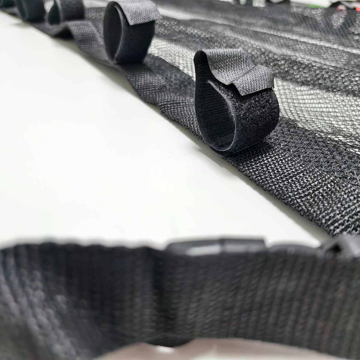 Durable Car Ceiling Mesh Organizer - Easy Install, Space-Saving, Adjustable Straps for SUV, Truck, Van - Fishing Rods Fabric Vehicle Roof Storage Net for Fishing Rods, Ski Poles And Long Gear, Easy Installation.