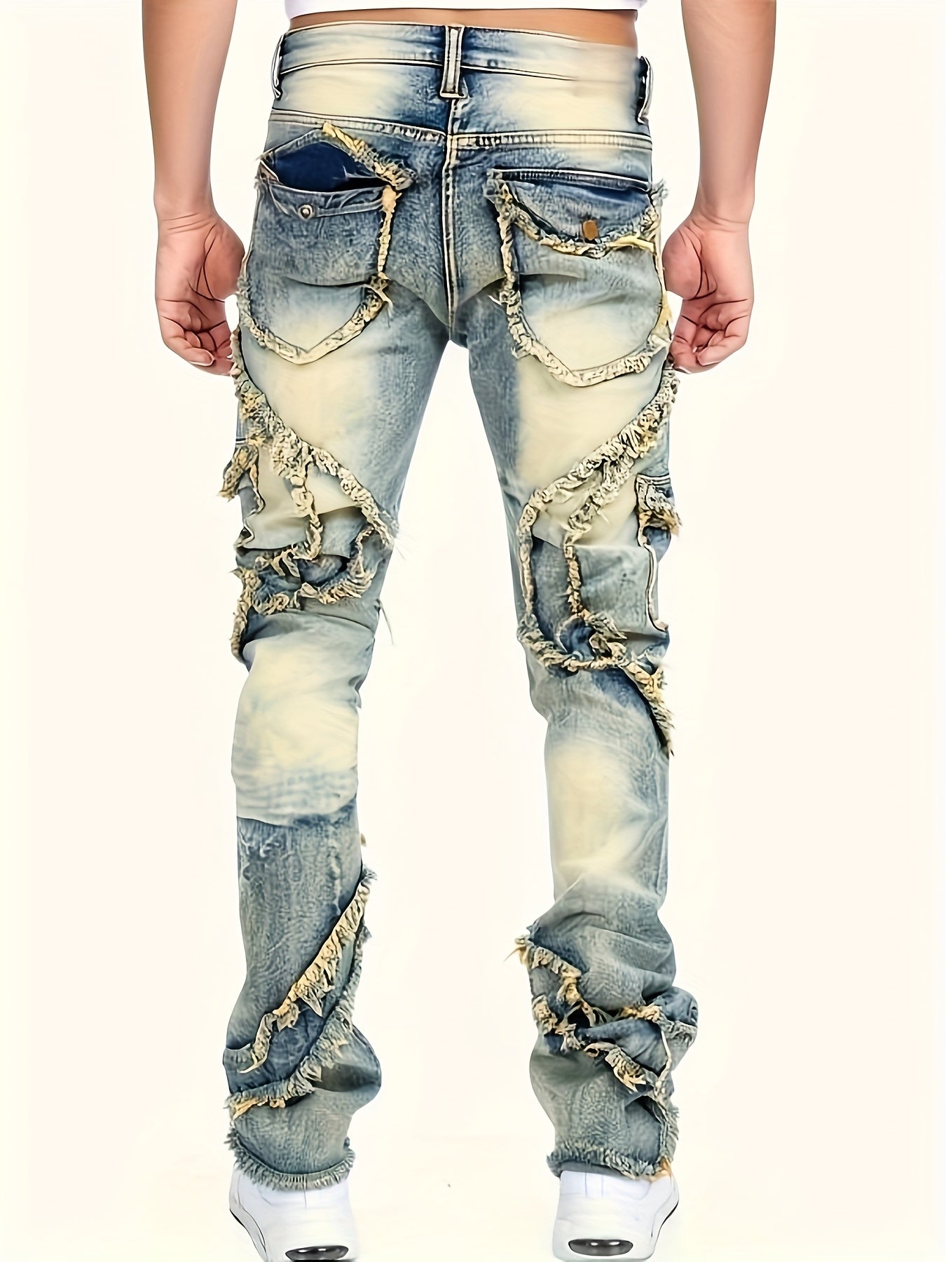 Men's Slim Fit Jeans - Classic Wash Embroidered