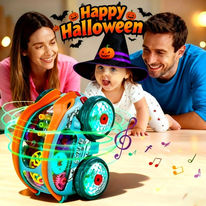 Automatic Dump Truck Toy Car with Colorful LED Lights & Music – Auto Rolling Construction Vehicle Toy for Toddlers Kids Ages 2+, Fun Light-Up Truck Sound Effects, Best Birthday Christmas Gift