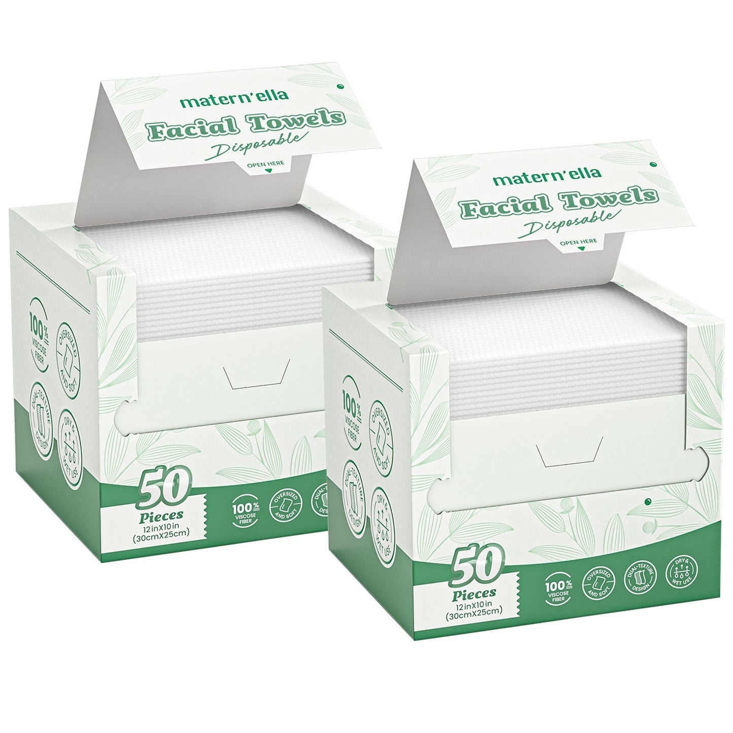 Disposable Face Towels Jumbo Ultra-Soft Extra Thick – Highly Absorbent Dry Wet Dual-Use Facial Wipes for Makeup Removal, Facial Cleansing, Spa & Travel, All Skin Types, 50 / 100 / 150 Sheets per Pack