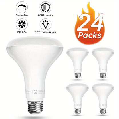 BR30 LED Flood Light Bulbs 12W 800 Lumens 5000K Daylight White Non-Dimmable – 25000 Hour Lifespan E26 Base Recessed Lighting Bulbs for Indoor Ceiling Can Lights, 6 Pack 12 Pack 24 Pack