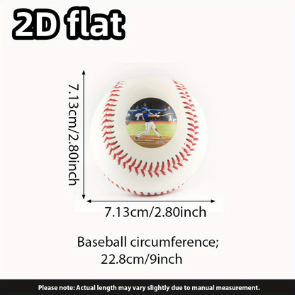 Personalized Baseball Gift with Custom Photo – 9 Inch Printed Baseball for Baseball Fans, Unique Gift for Dad, Coach & Team, Back to School Baseball Present, Special Keepsake for Baseball Enthusiasts