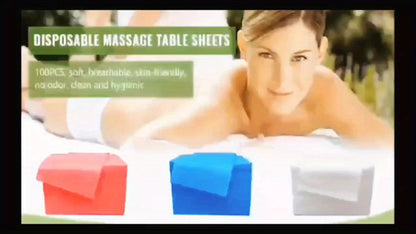 Disposable Bed Sheets 100 Pack Non-Woven Massage Table Cover Single Use Stain Resistant Spa Sheets for Massage Therapists Estheticians Salons Hotels Tattoo Artists White Pink