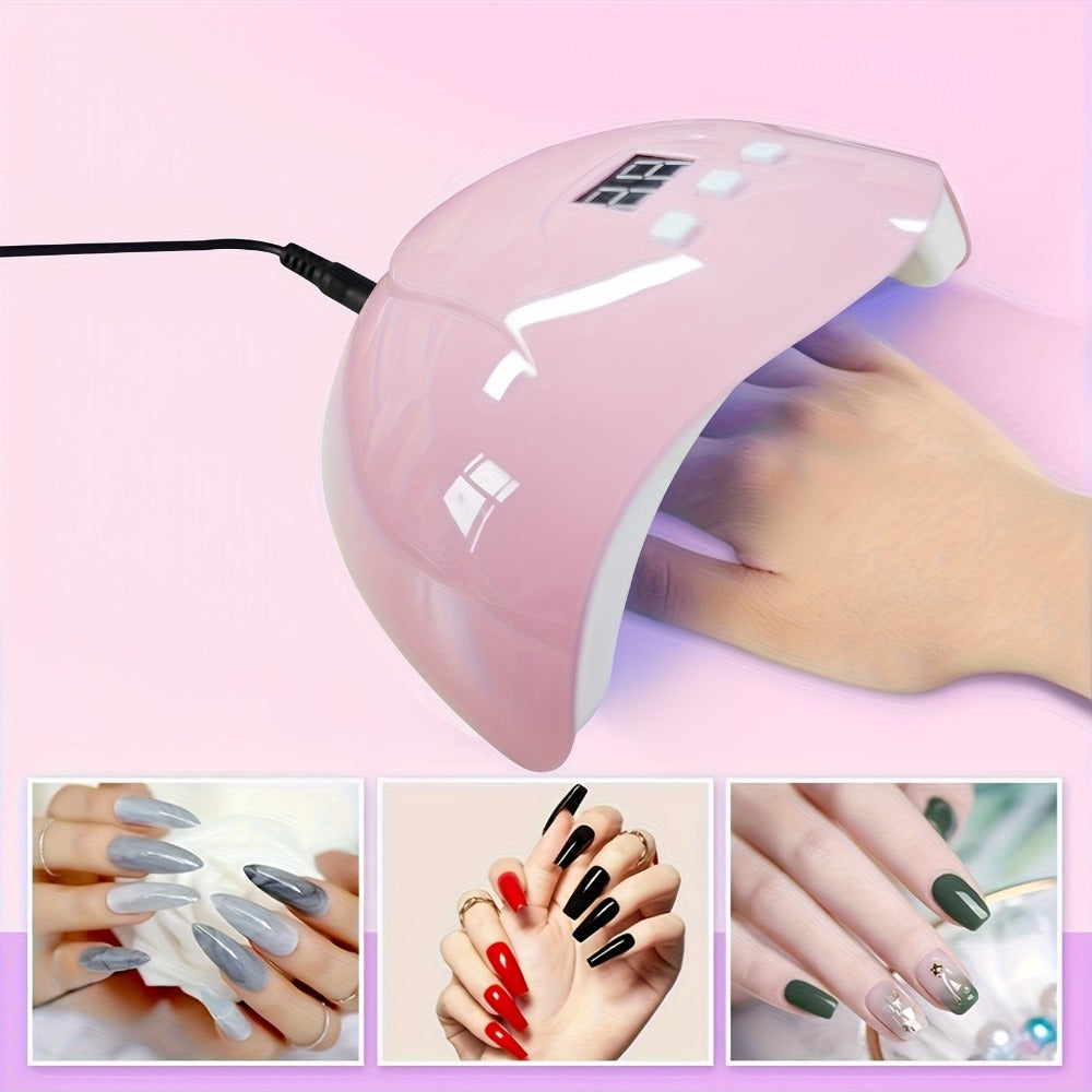 Complete Acrylic Nail Kit with Drill & UV Light for Beginners – Full Starter Set Everything Included for Nail Extensions Sculpting Salon-Quality DIY Manicure
